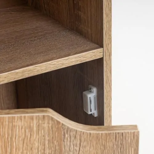 LOLAhome cubo (pack 2), mesita de noche roble de tablero laminado de 12 mm color roble — imagen 6 de 6