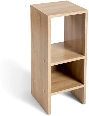 DUPI Aitana, mesita de noche taupe de madera