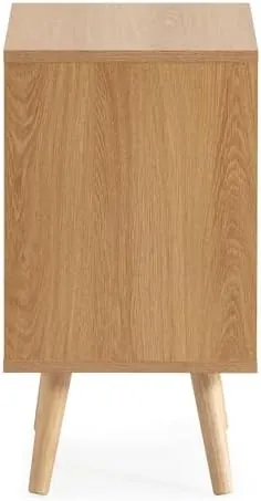 HOMN LIVING Telmo, mesita de noche roble de melamina de 15 mm en color roble — imagen 5 de 6