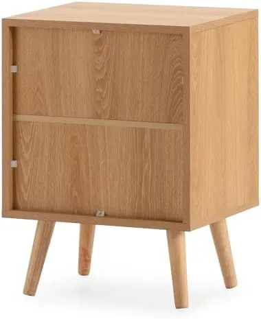 HOMN LIVING Telmo, mesita de noche roble de melamina de 15 mm en color roble — imagen 6 de 6