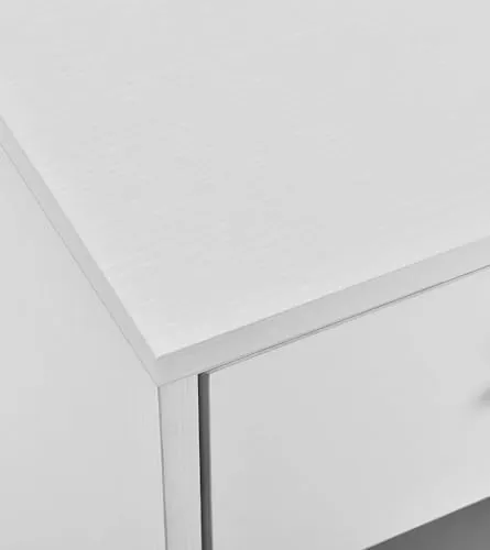 Home Heavenly Silva, mesita de noche blanco de mdf lacado en blanco — imagen 6 de 6