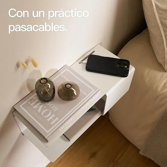 Designfabrik Hamburg Design Hamburgo aluminio, mesita de noche blanco mate de aluminio de 3 mm con recubrimiento en polvo — imagen 6 de 6