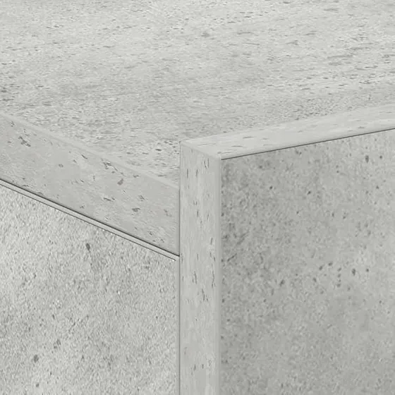 vidaXL flotante gris (pack 2), mesita de noche gris hormigón de madera de ingeniería en acabado gris hormigón — imagen 6 de 6