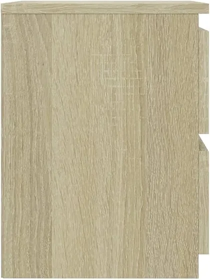 vidaXL roble sonoma (pack 2), mesita de noche roble sonoma de aglomerado en acabado roble sonoma — imagen 6 de 6